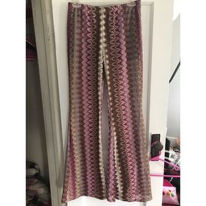 Crochet multicolor bell-bottoms